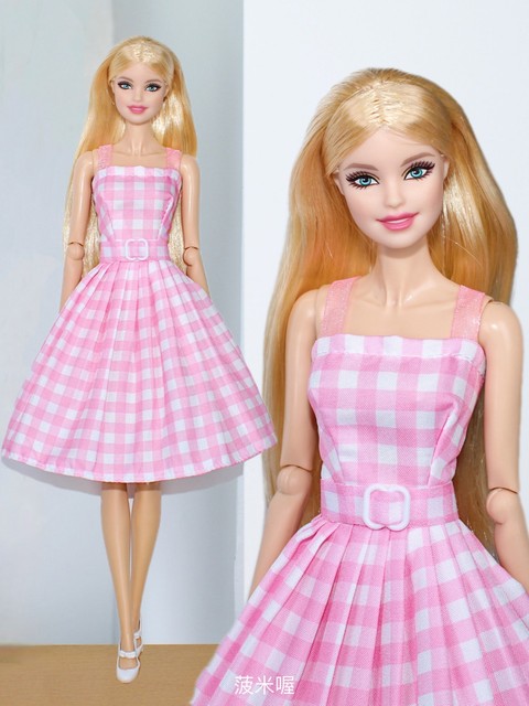 Saia Roupas Barbie Doll, Grade Rosa, Vestido, Chapéu, Pulseira, Sapatos,  Colar, 30cm, 1/6, Xinyi, FR, ST